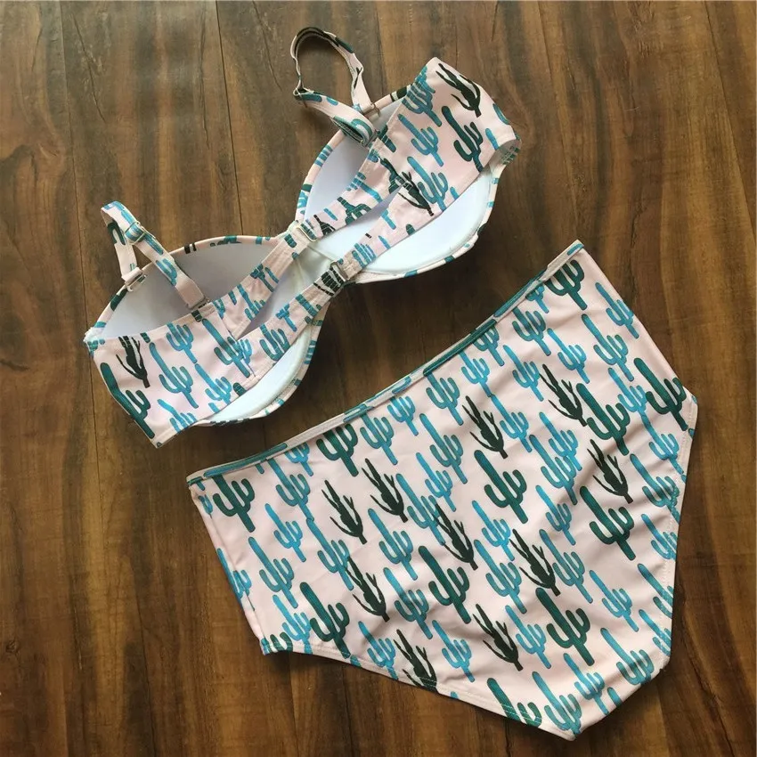 Кактус размера плюс купальник для женщин одежда плавания 2021 лето набор бикини