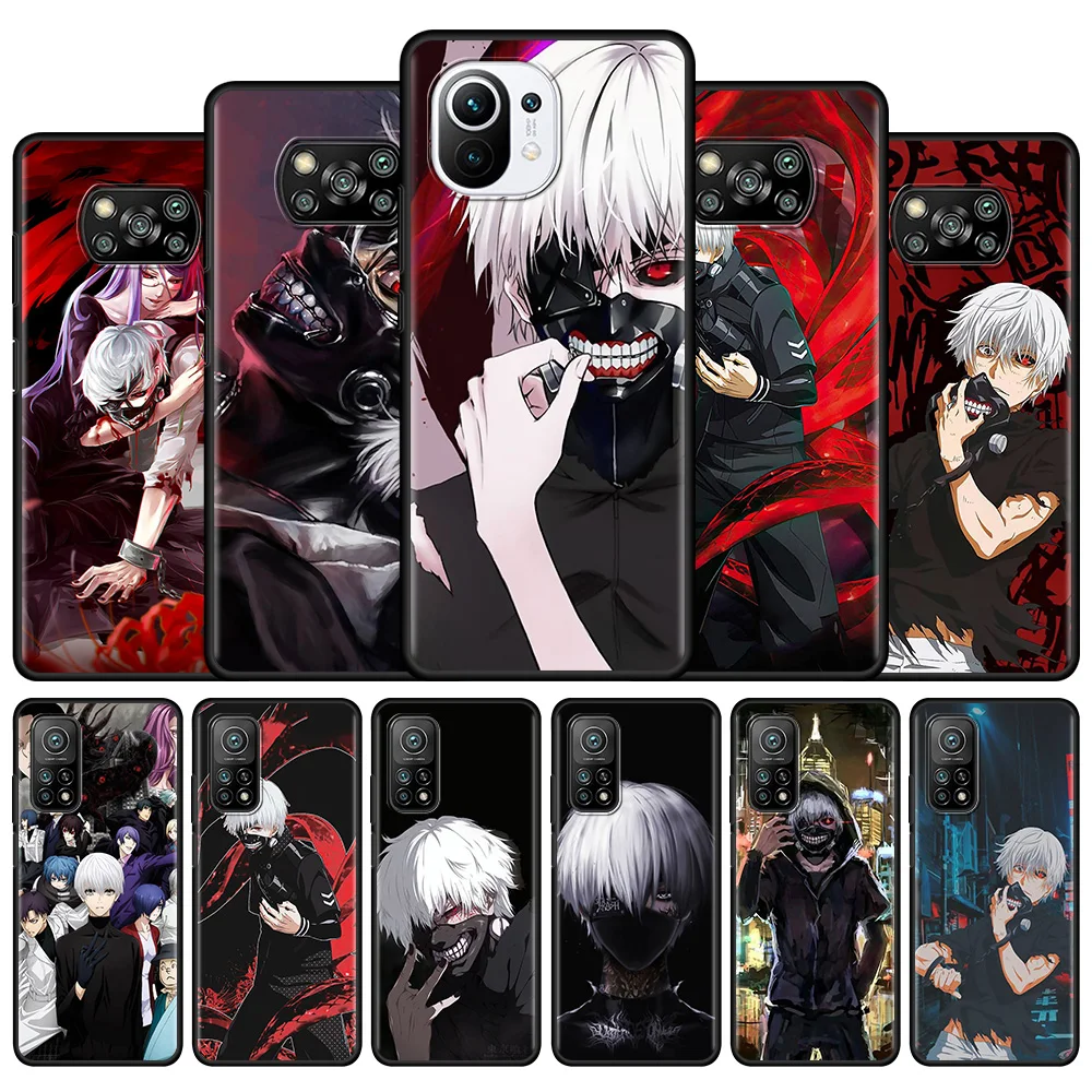 

Black Case for Xiaomi Poco X3 NFC X3Pro M3 Pro 5G F3 GT X3 GT Pocophone F1 Back Phone Cover Bag Fundas Tokyo Ghoul