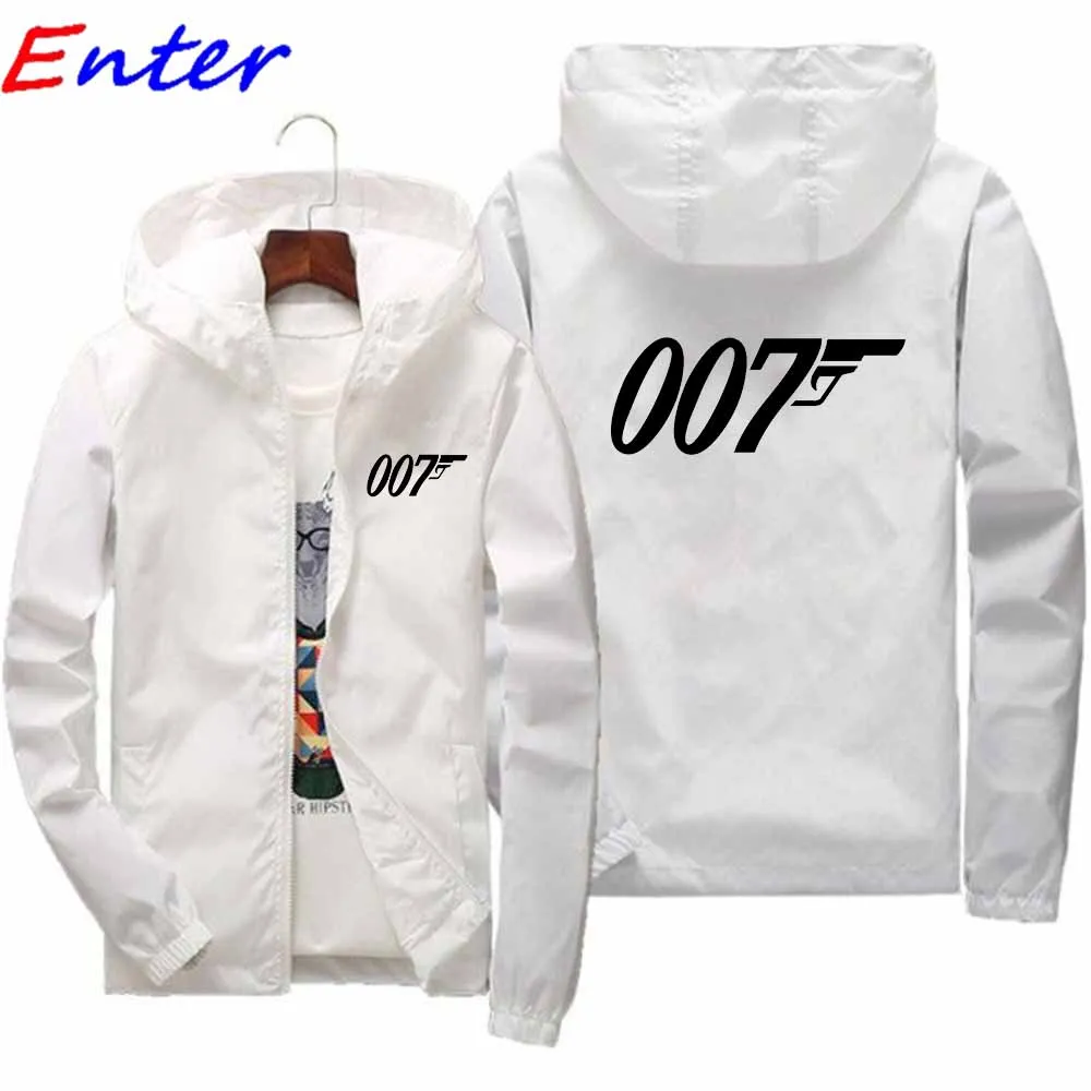 Brand Men's Jacket Hooded Jacket Printed Logo 007 Casual Zipper Sweatshirt Men's Sportswear Fashion Jacket Men's Jacket