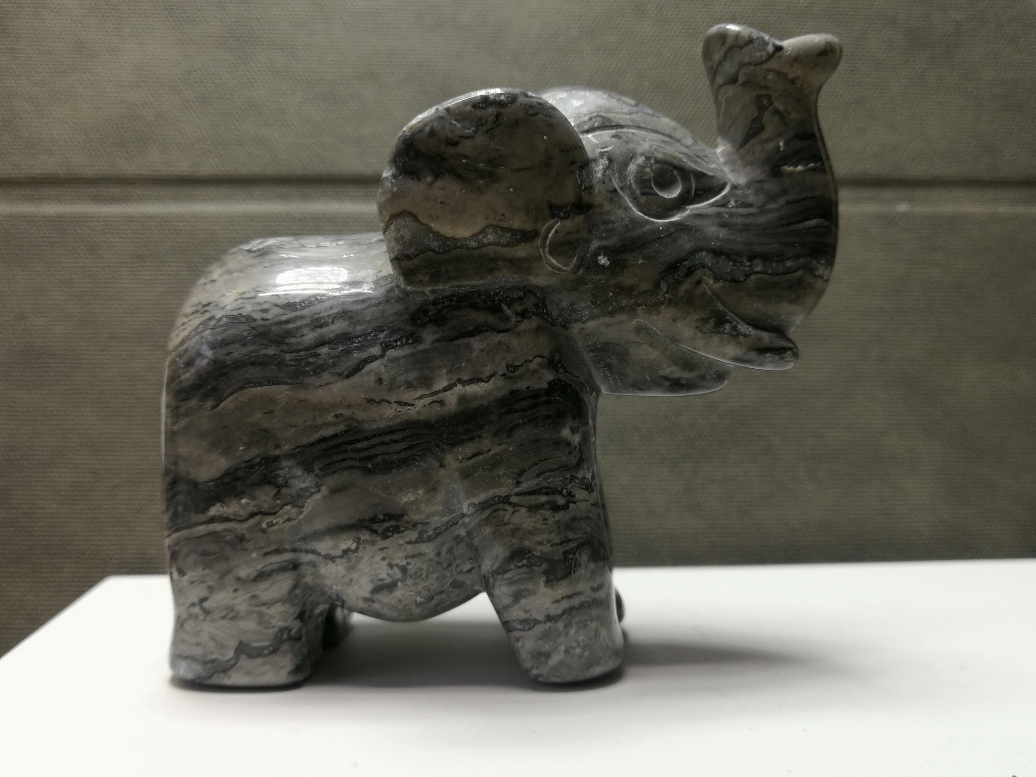 303 1 натуральный серый слон камень &quotЗебра&quot ручной работы исцеление --- 04