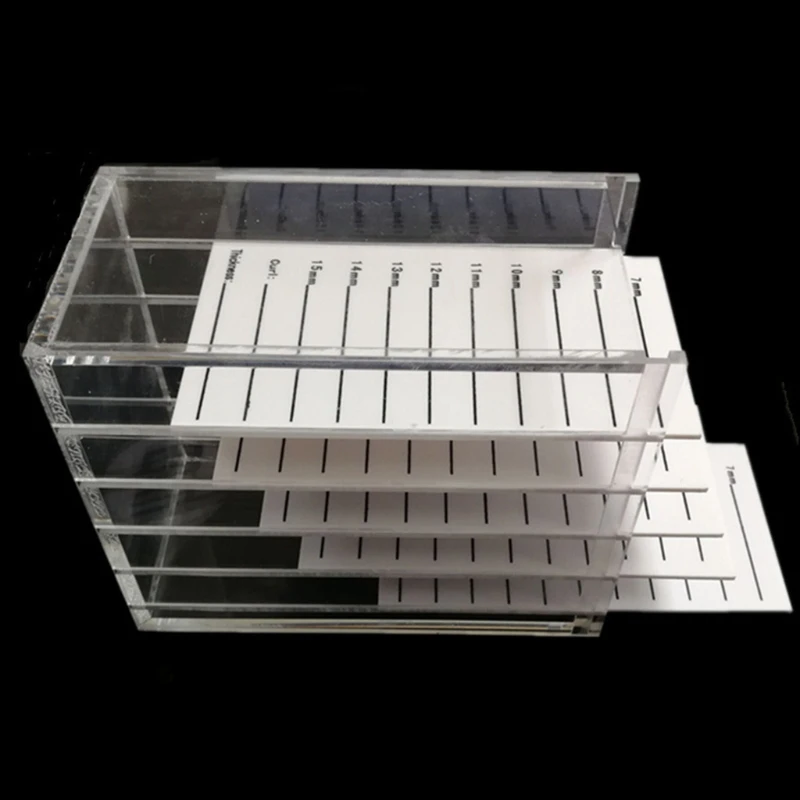 

Прозрачная коробка для хранения ресниц 94PF, 5 слоев, органайзер для макияжа, поддон для накладных ресниц, держатель для клея, наращивание ресн...