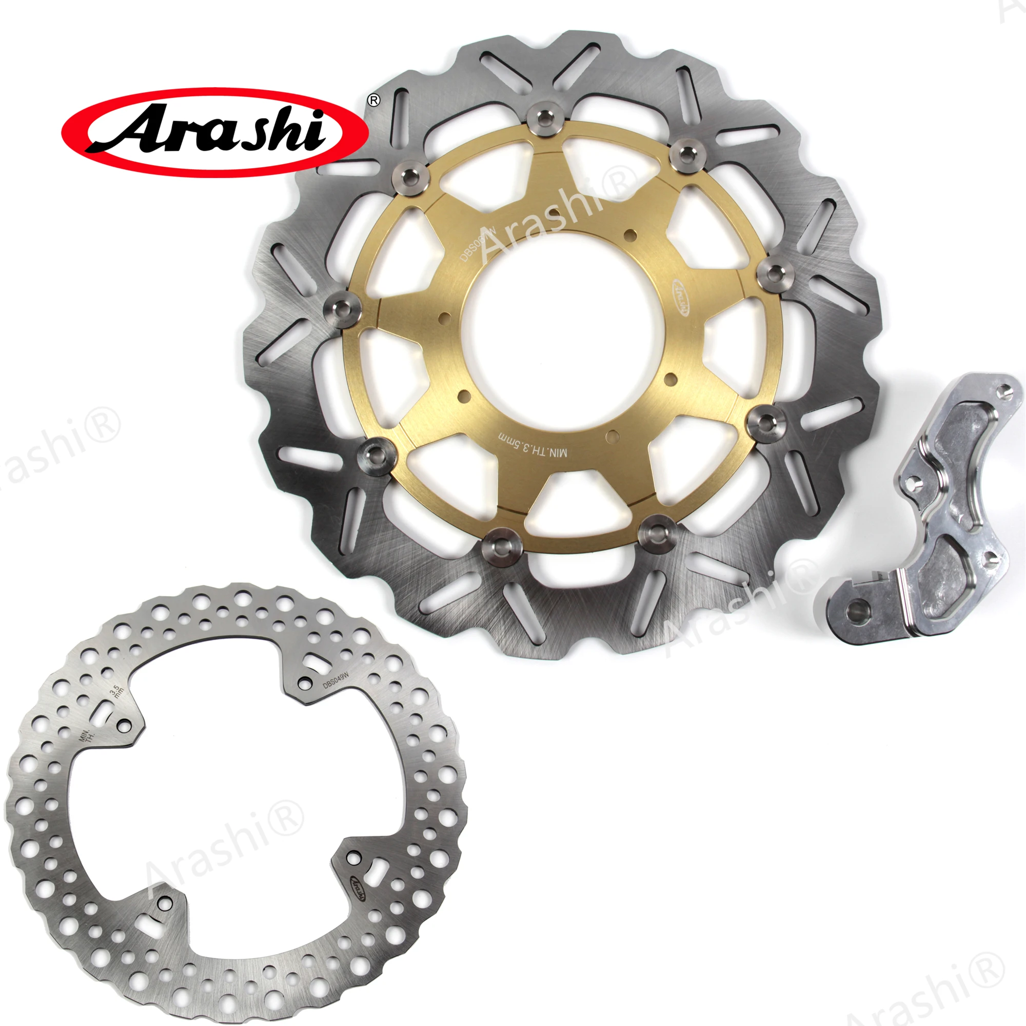 Араши 1 комплект CNC Передние Задние тормозные диски роторы для HONDA CRF X 450 2004 2012 CRF450X