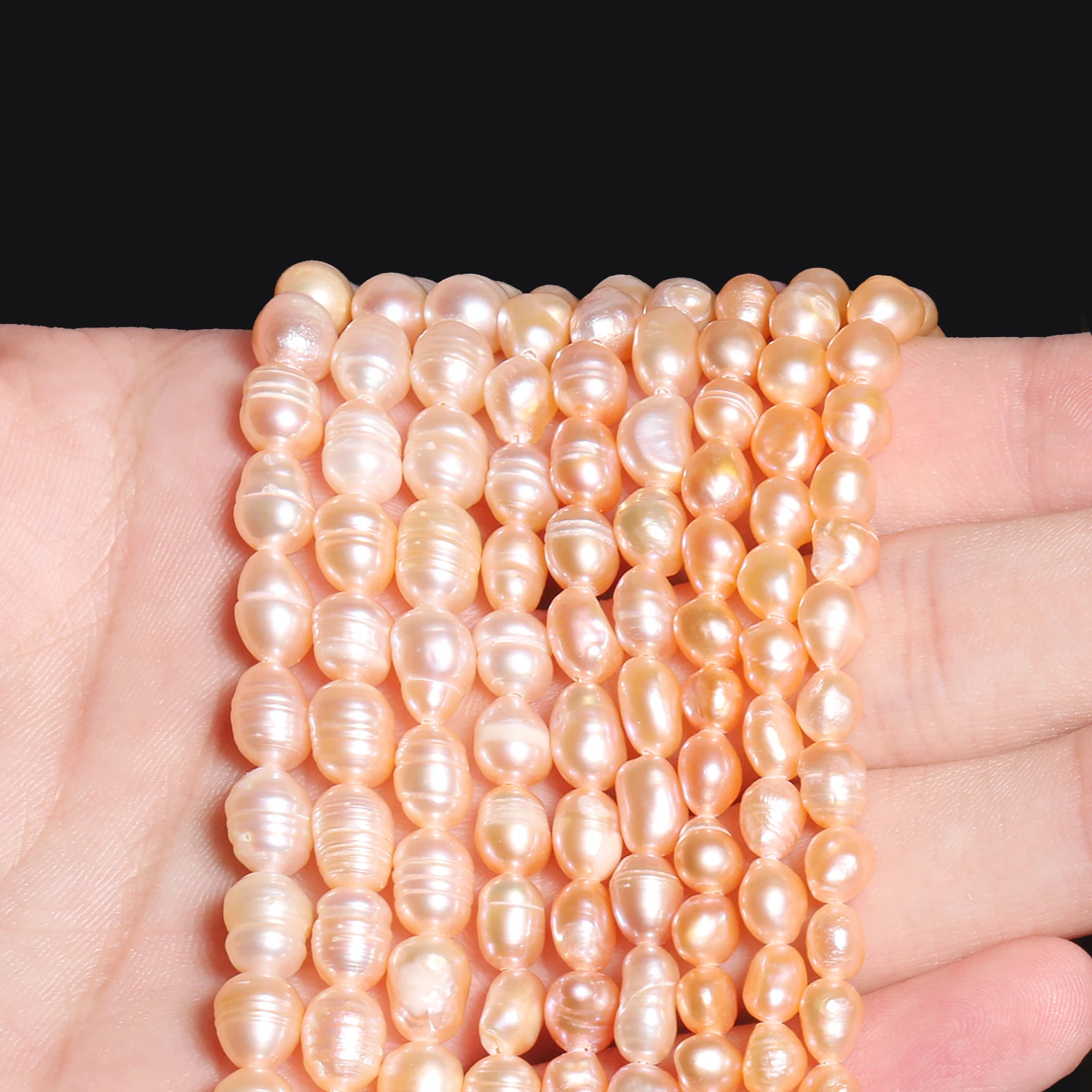 

AA розовая зернистая форма риса для изготовления ювелирных изделий DIY браслет ожерелье 4-5 мм/5-6 мм/6-7 мм/7-8 мм оптовая продажа