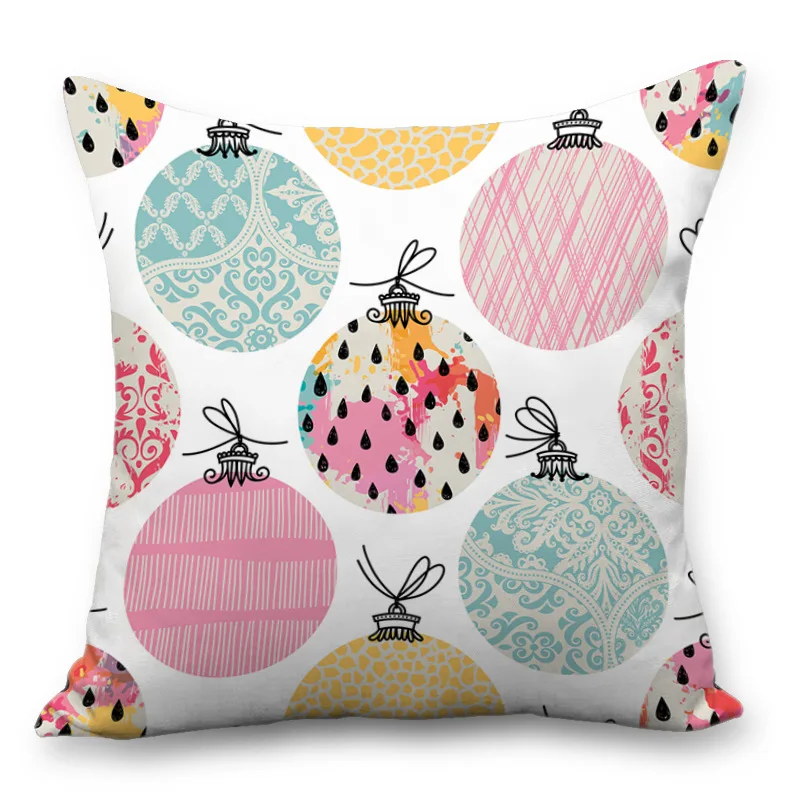 

Trendy Christmas Geometric Peach Skin Pillowcase Office Sofa Soft and Comfortable Cushion Cushion Wholesale