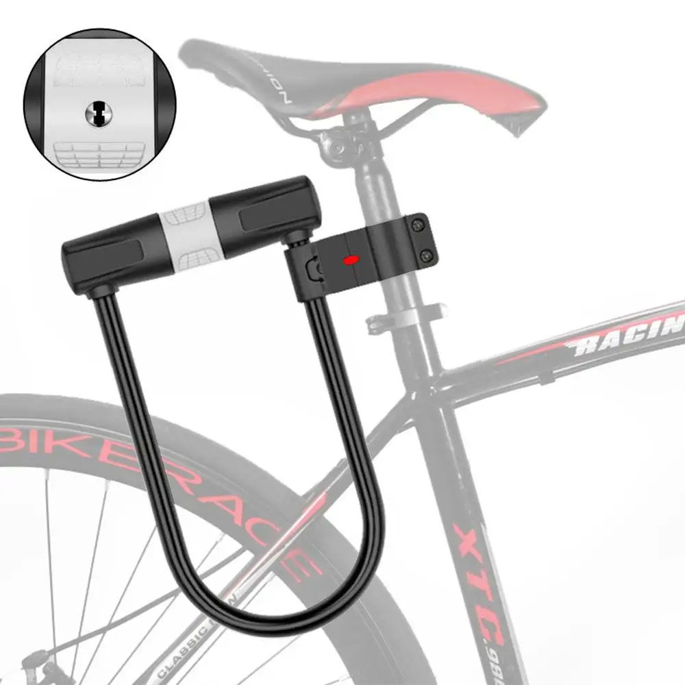 

Bike U Lock Anti-theft MTB Road Bike Bicycle Lock with Mounting Bracket Keys Carbon Steel Code Combination Bicycle Lock