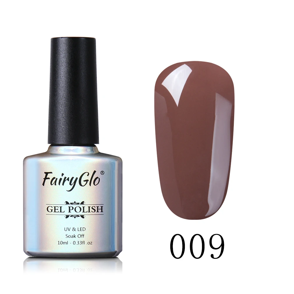 FairyGlo 10 мл Гель-лак с блестками Гибридный лак для маникюра ногтей, полустойкое к полу Перманентный лак для ногтей УФ Гель-лак био-Гели Soak Off Nail Art Эмаль - Цвет: 009