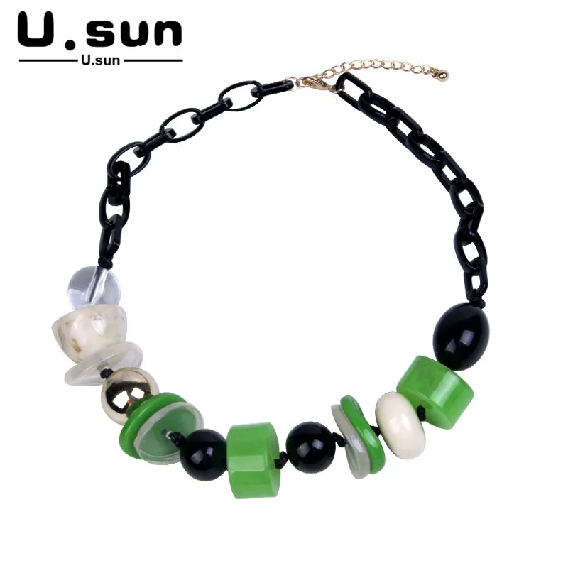 Резиновые Акриловые Длинные ожерелья с подвесками Женские винтажные Подвески