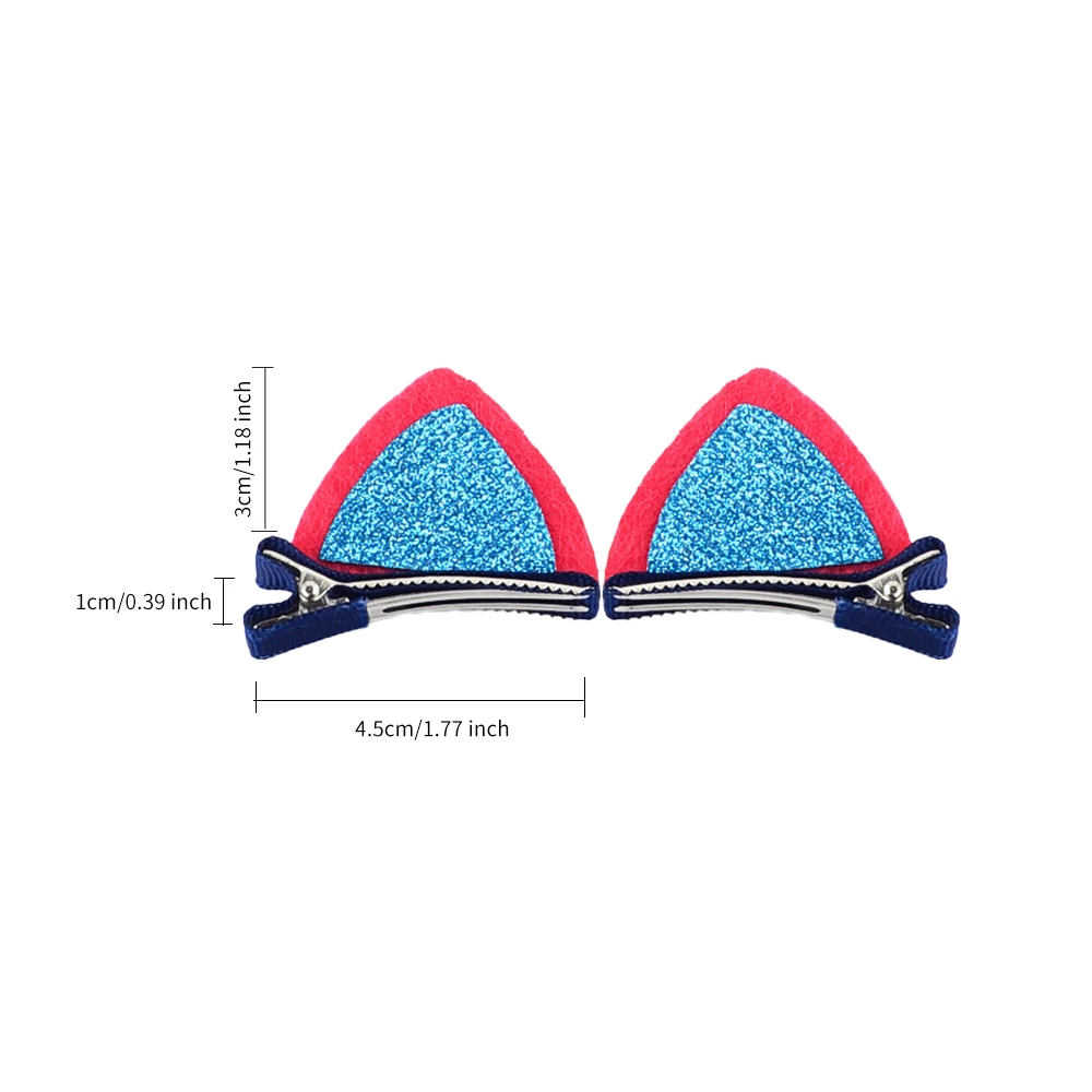 

2Pcs Cat Ears Hair Clip Girl Cute Hair Bands Hair Accessories Headwear Hairpins Kids Lovely Cartoon Hair Band Hairpin Headdress