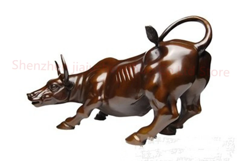 Большая уличная бронзовая свирепый бык статуя модные запрещенные ретро подарки