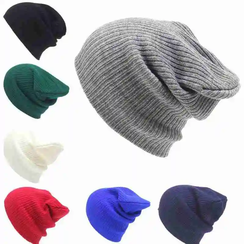 

2020 Winter Warm Beanies Hats Acrylic Skullies Hip Hop Soft Knitted Hat Female Cap For Boys Girls Outdoor Caps Fashion Accessory