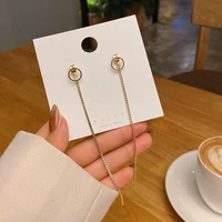 wholesale earrings womenssilver plated long tassel studs dropshipping