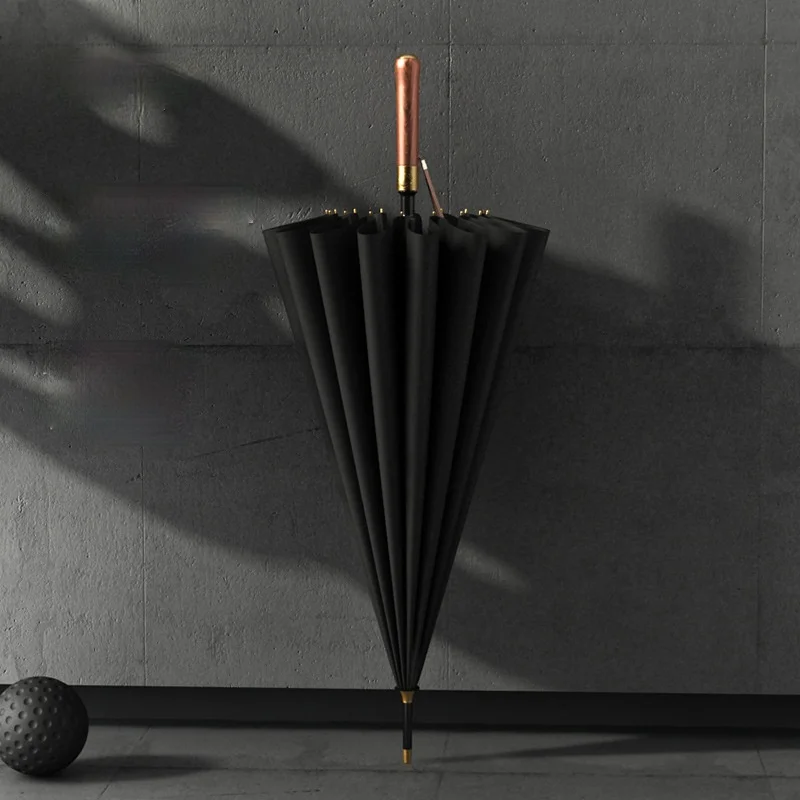 

Black Business Umbrella Long Handle Windproof Adult Uv Protection Fashion Umbrella Outdoor Guarda Chuva Rain Gear BD50UU