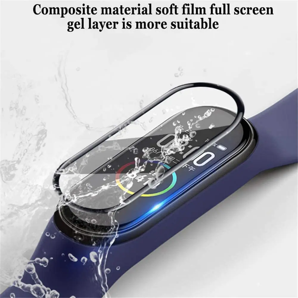 New 3D Screen Protector for xiaomi mi band 4 5 Protective Glass Miband Full Curved Edge Scratch-resistant xiomi | Наручные часы
