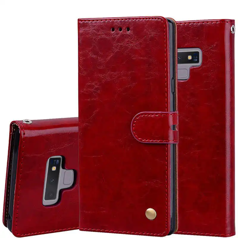 Роскошный чехол-книжка для Samsung Galaxy Note 9 8 Note9 Note8 кожаный чехол Модный Магнитный