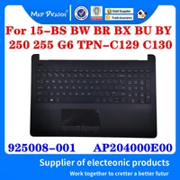 new 925008 001 ap204000e00 for hp 15 bs bw bu 250 g6 tpn c129 us keyboard with keyboard touchpad upper case palmrest cover black