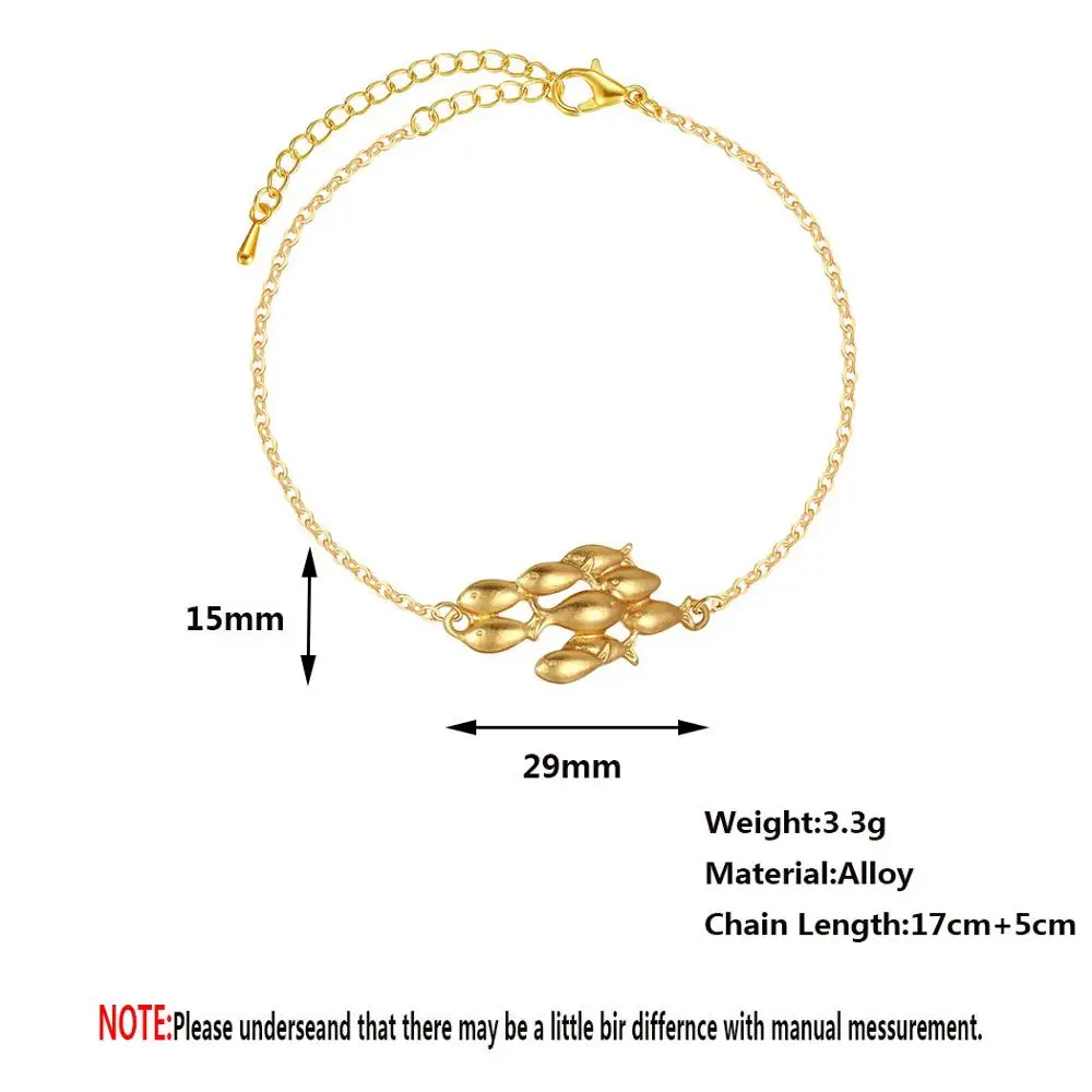 Чандлер 1 шт. браслет-цепочка для плавания с рыбками женщин и девочек покрытый