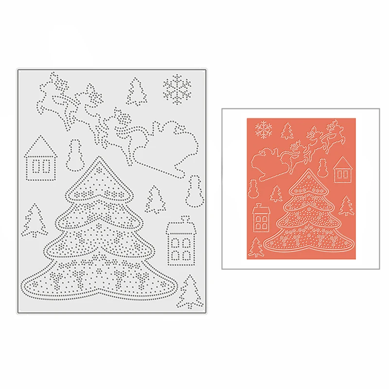 

Новинка 2021, фоновая панель с узором в горошек в рождественском стиле, металлические пресс-формы для творчества, открыток и скрапбукинга, без...