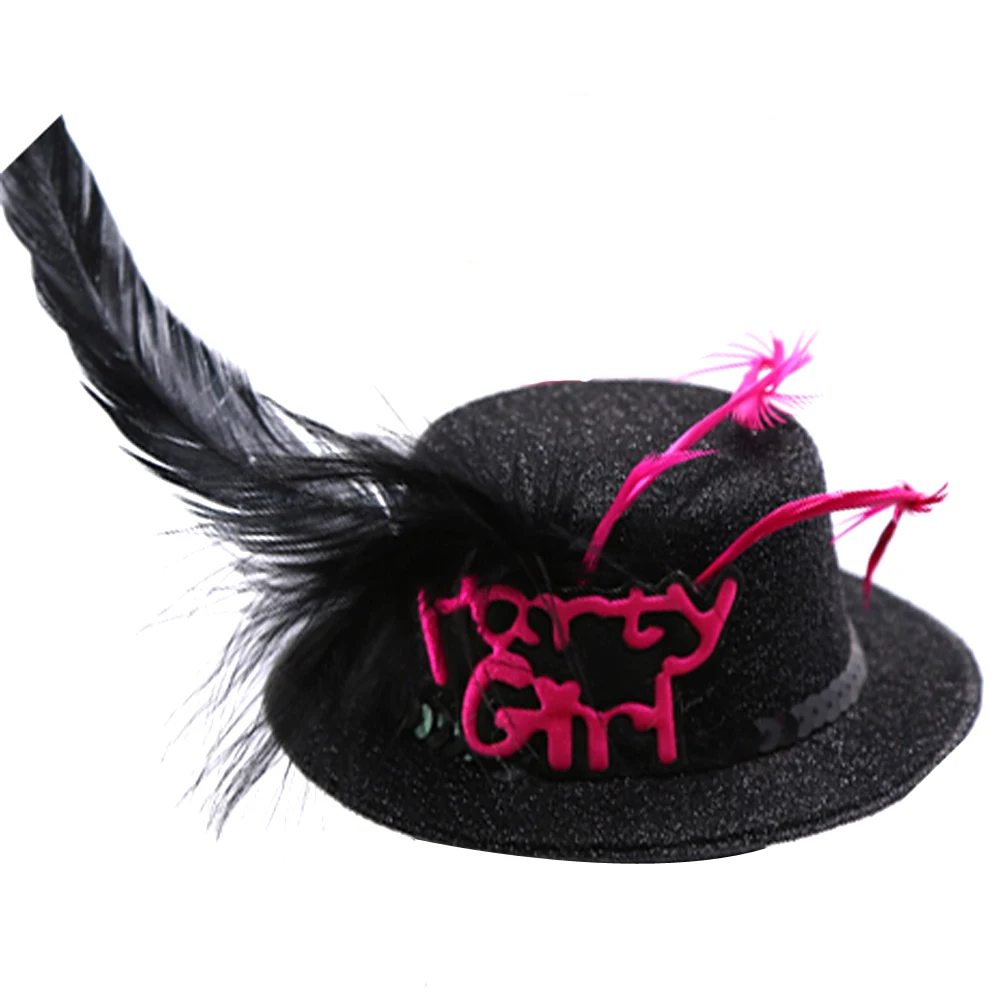 Блестящая черная верхняя шляпа на заколке для волос 50% скидка 3 шт. рекомендуемый