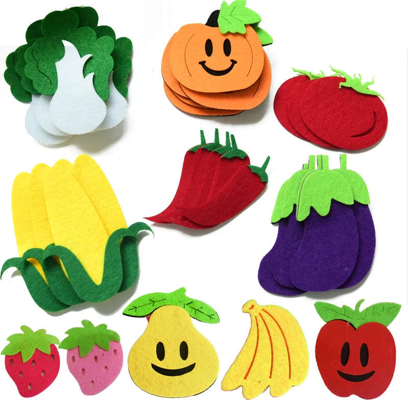 XICC фрукты овощи мультфильм смешанный дизайн Войлок ремесло нетканый патч