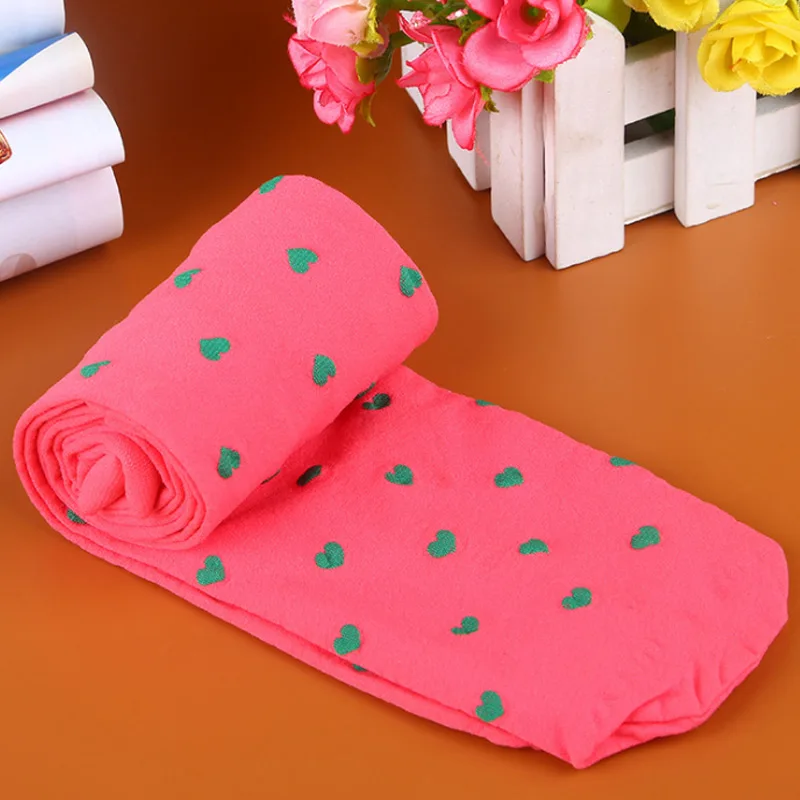 

Fashion Heart Printed Baby Tights Children Girls Candy Color Pantyhose Tights Velvet Stockings Children's Clothing Leggings Pant