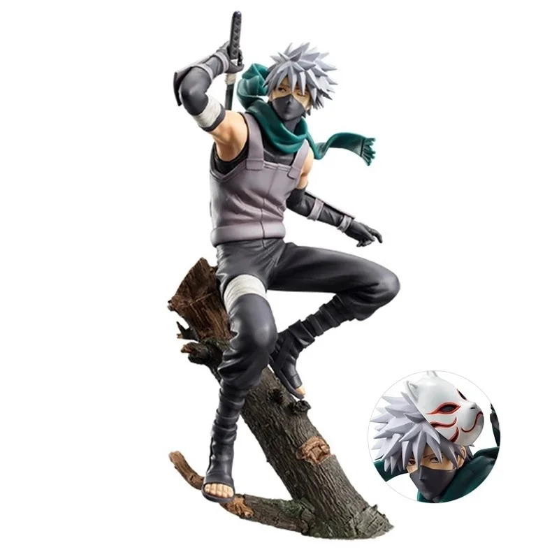 

Naruto Shppuden GK Anbu Hatake Kakashi Action Figure Anime Model 211cm Statue Interchangeable Head Doll Collecting Toys Figma