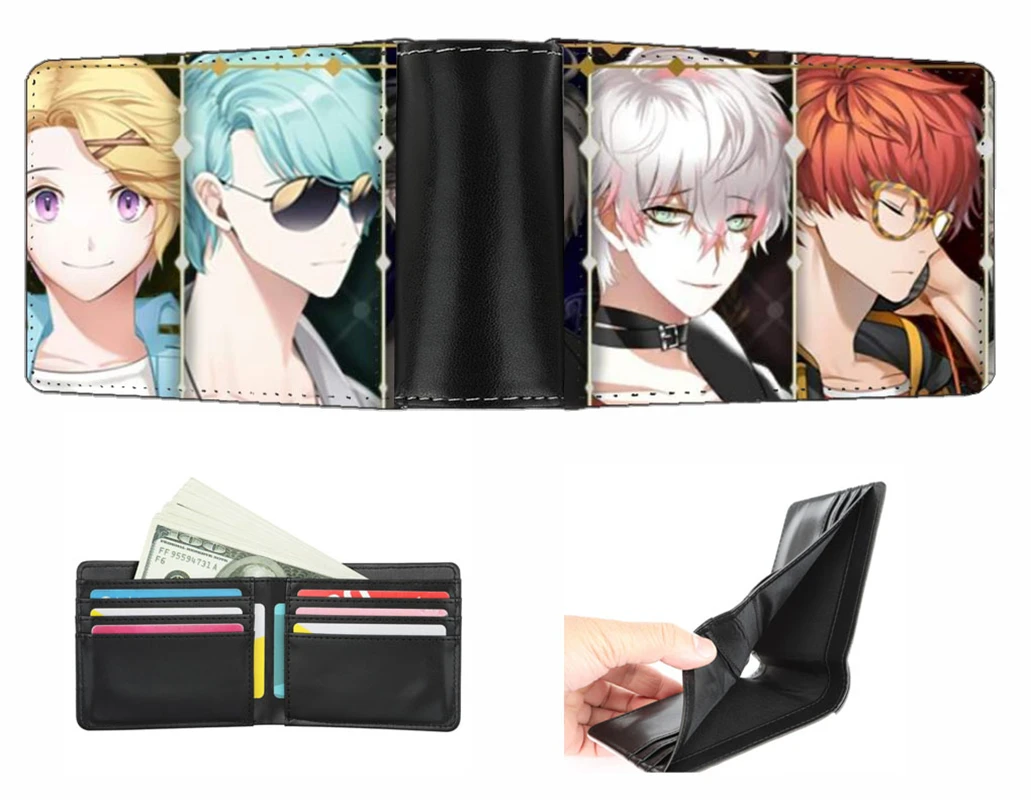

Game Mystic Messenger wallet Men women short wallet teenagers Card Holder PU Short Zero Wallet student Coin Purse