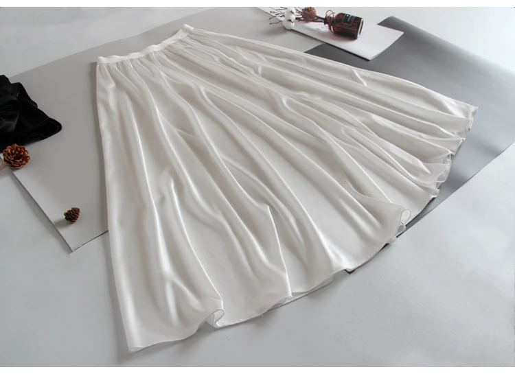 Тонкая внутренняя юбка американка белая Защитная Нижняя Hanfu 70 см 105 длинная для