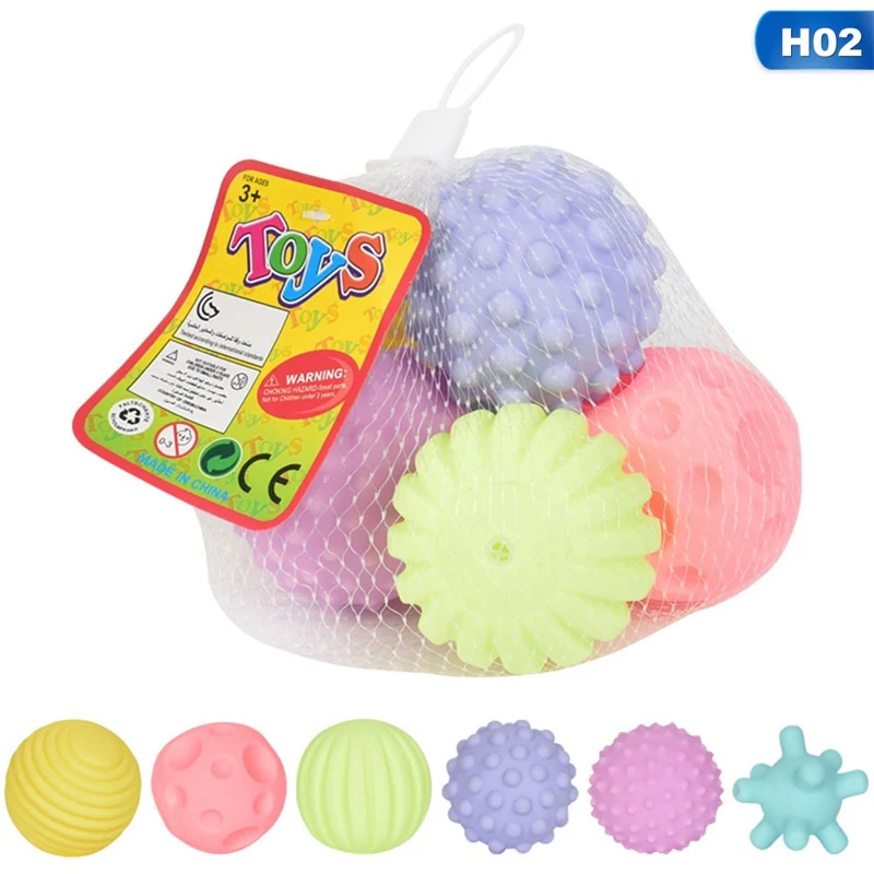 

Children ball hand sensory baby toy rubber Textured Multi tactile senses touch toys baby training Massage soft balls