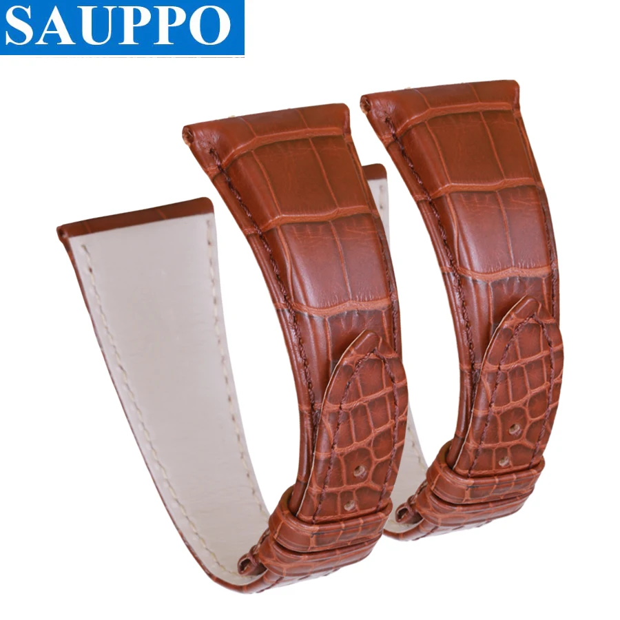 Ремешок для мужских часов SAUPPO коричневый 26 мм с пряжкой | Наручные часы