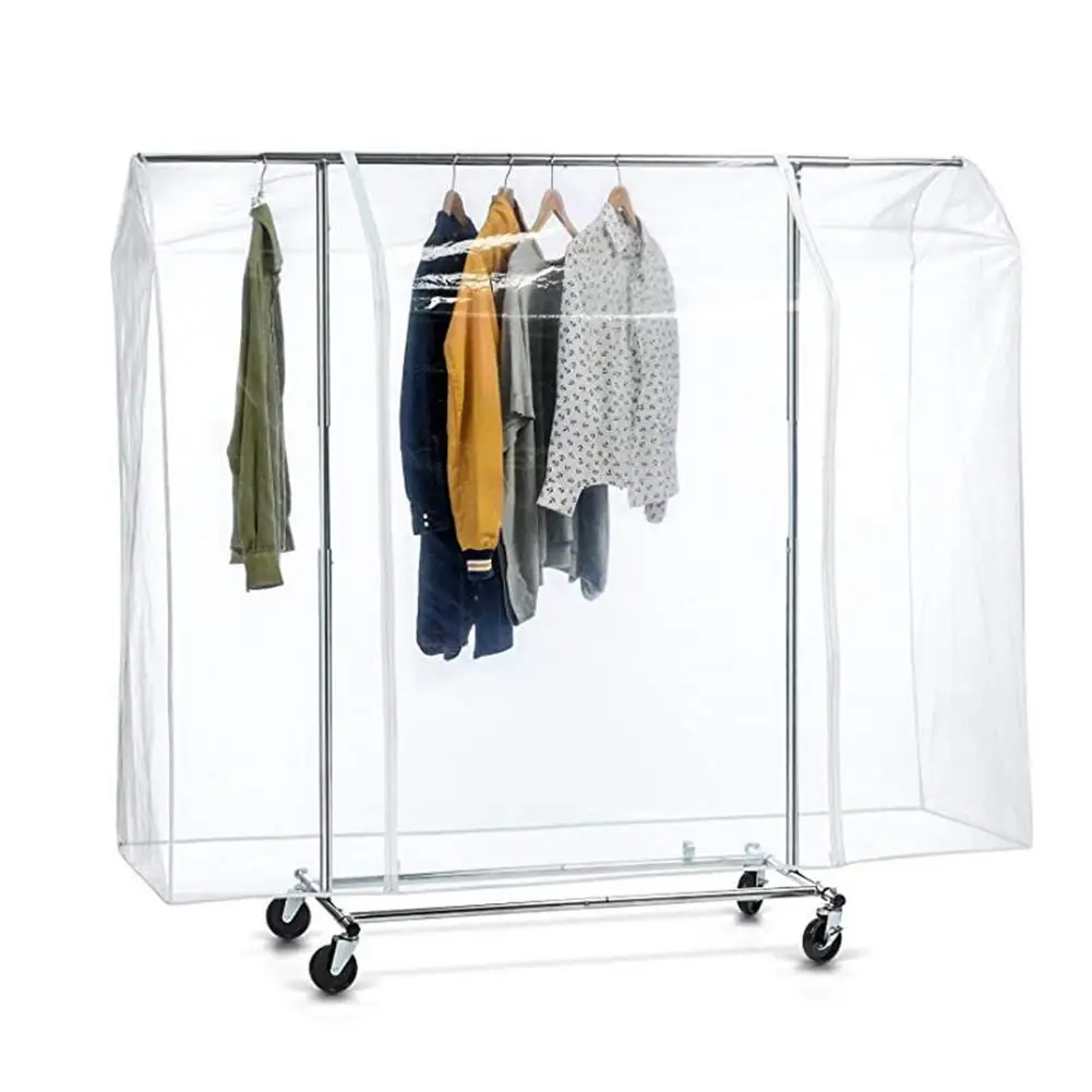 Garment Rack Cover Clothing Protector Clothes Rack Dust Cover Home Storage Bag Pouch Case Organizer Wardrobe Hanging Clothing
