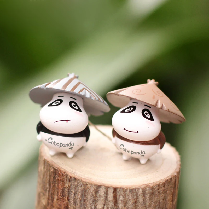 BAIUFOR Животные миниатюры модель 4 шт. с мультипликационным принтом панда сделай