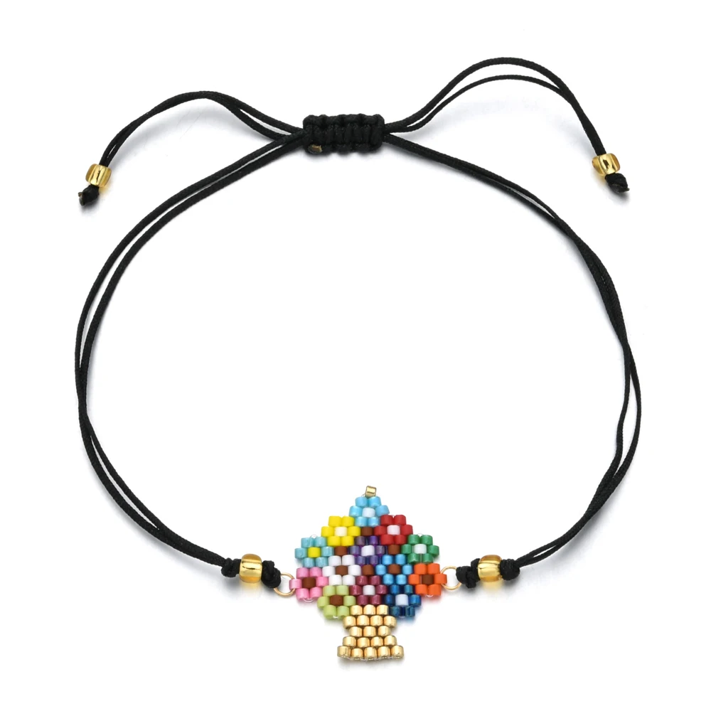 A31 Diy тканая веревка Miyuki браслет из бисера Boho Санта Клаус браслет с лосем простой ручной работы браслет дружбы для женщин Подарки - Окраска металла: A31
