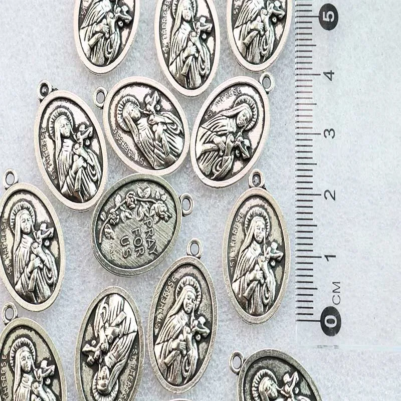100 Pieces/Catholic Amulet Medal Catholic Gift Virgin Mary Sacred Heart Saint Charm Jewelry | Украшения и аксессуары