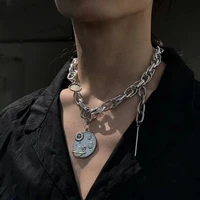 earth necklace for women punk statement chain necklaces antique vintage clavicle necklaces original jewelry 2019