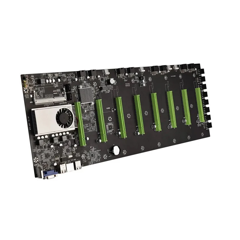 

Материнская плата BTC-D37 для майнинга, 8 GPU PCI-E 16X слотов DDR3, материнская плата с портами USB 2,0 SATA 3,0, компьютерные части