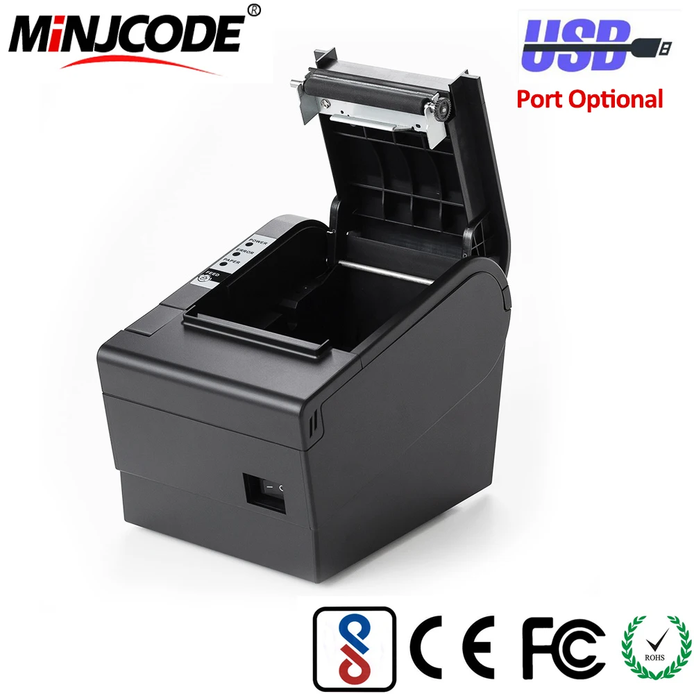 80 мм Термопринтер для чеков USB/RS232/PS2/LAN/Bluetooth/Wi Fi дополнительные соединения Mj Hop