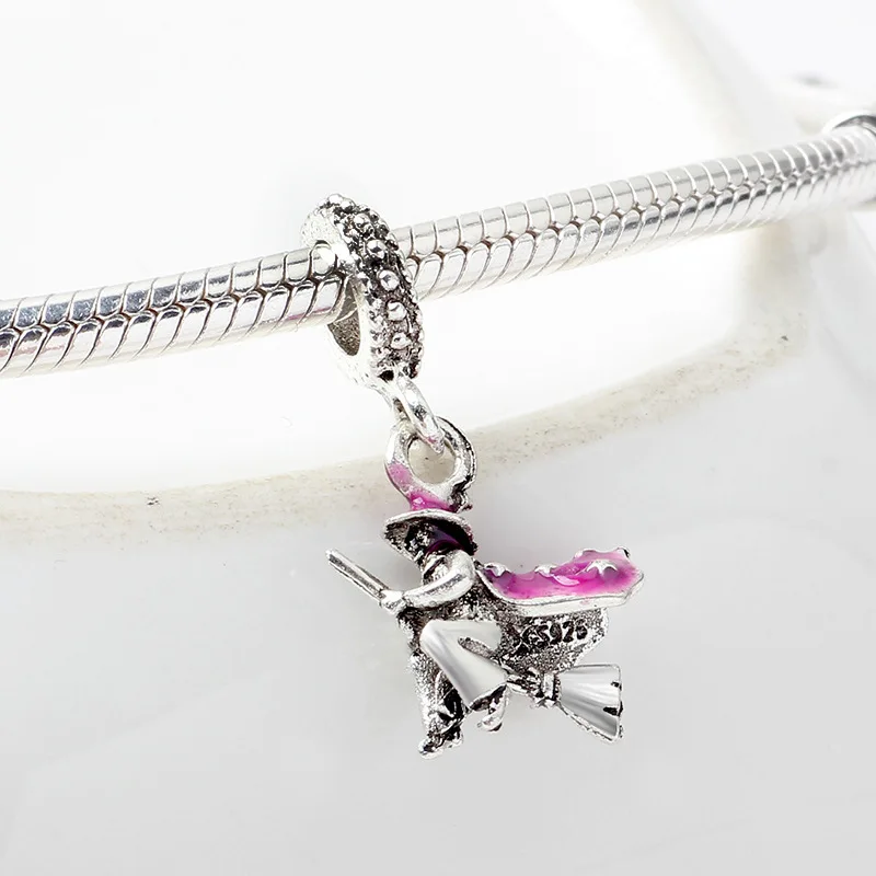 Волшебная ведьма метла подвеска бусина на удачу подходит для оригинального