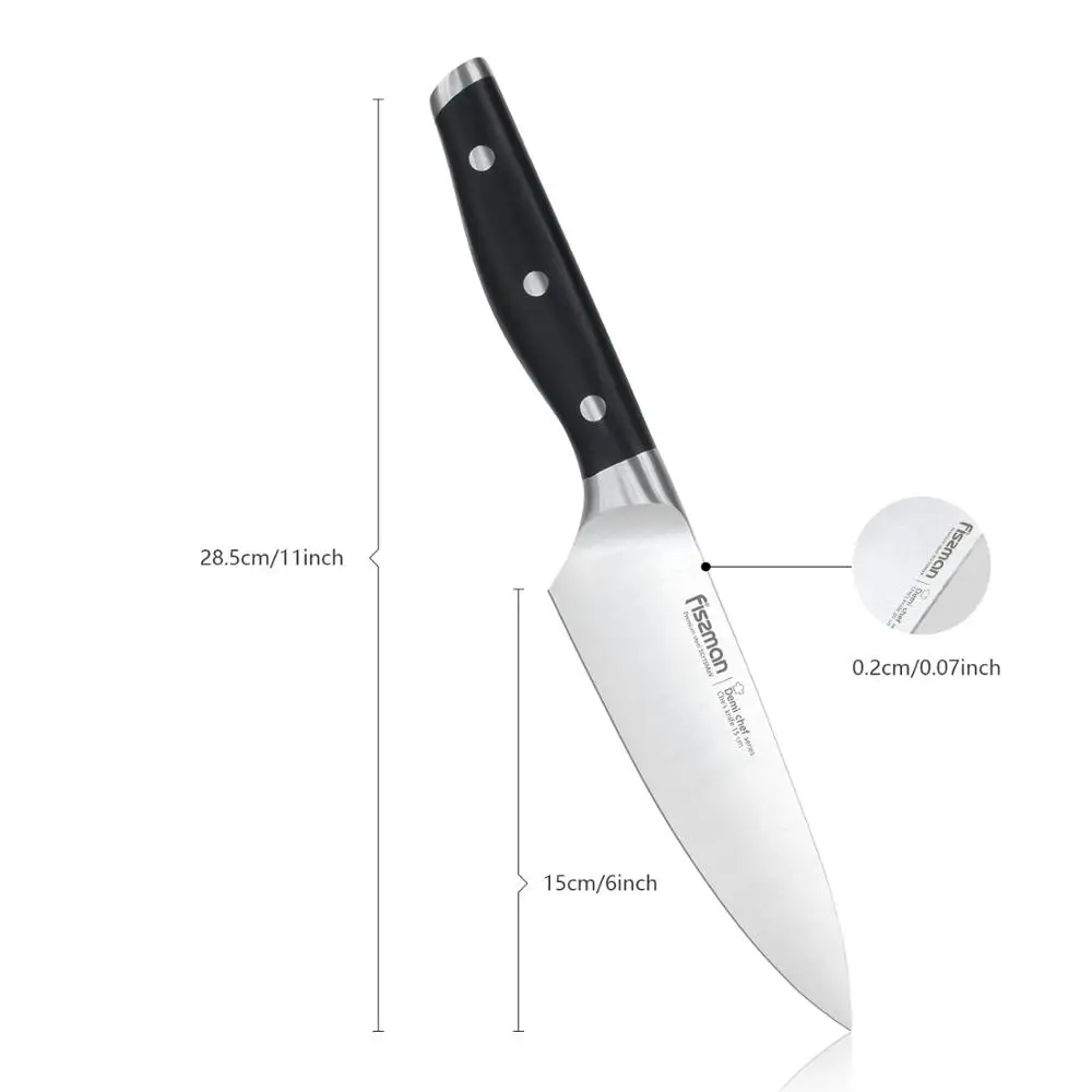 FISSMAN нож шеф повара высокая производительность Demi серии немецкие стальные