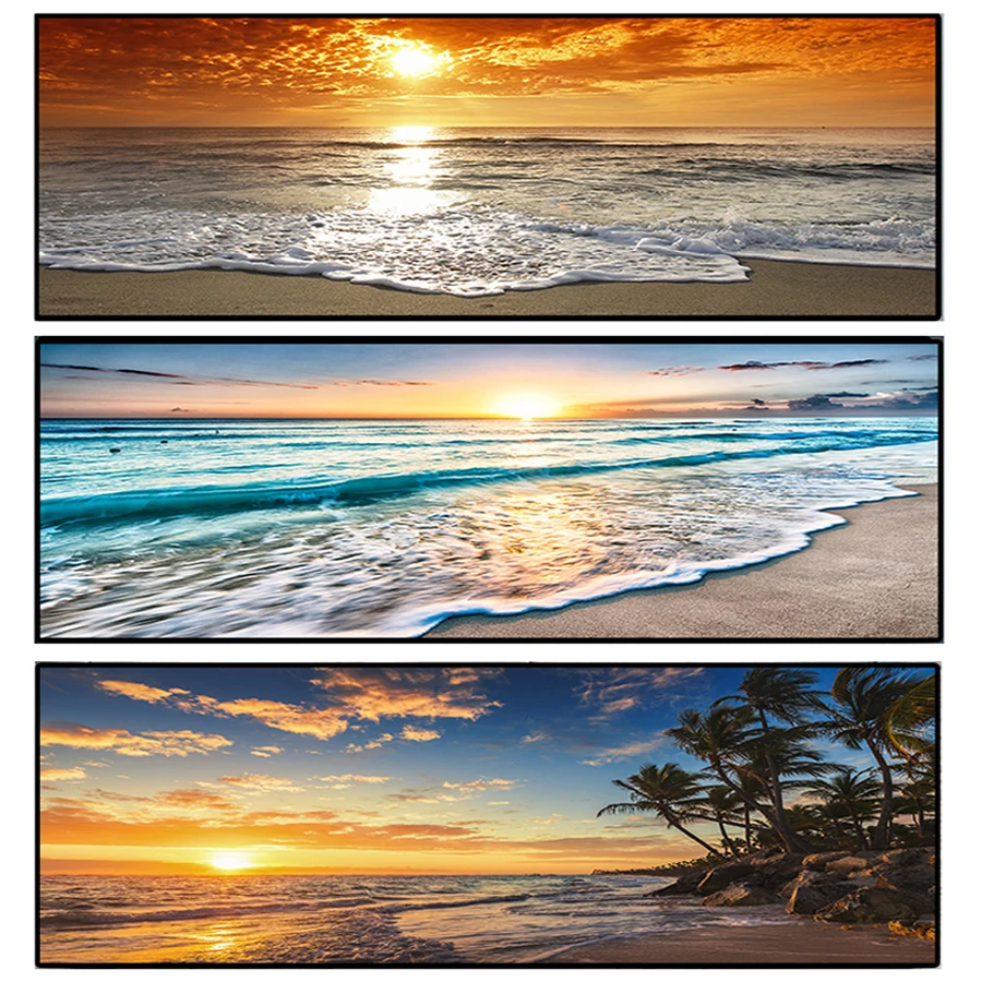 Sunsets натуральный морской Пляжный Пейзаж сделай сам 5d полноразмерная картина