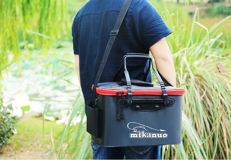 Портативное пластиковое ведро для рыбалки на открытом воздухе коробка живой рыбы водонепроницаемое