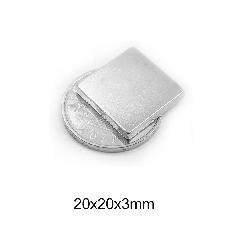 

2~50pcs 20x20x3 mm Quadrate Permanent Magnets Thickness 3 Neodymium Magnet N35 20x20x3mm Strong Magnetic Magnets 20*20*3 mm