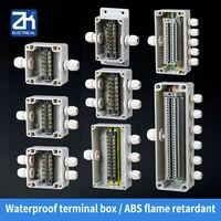 terminal box plastic household monitoring power supply terminal outdoor waterproof threading cable distribution line sealed box