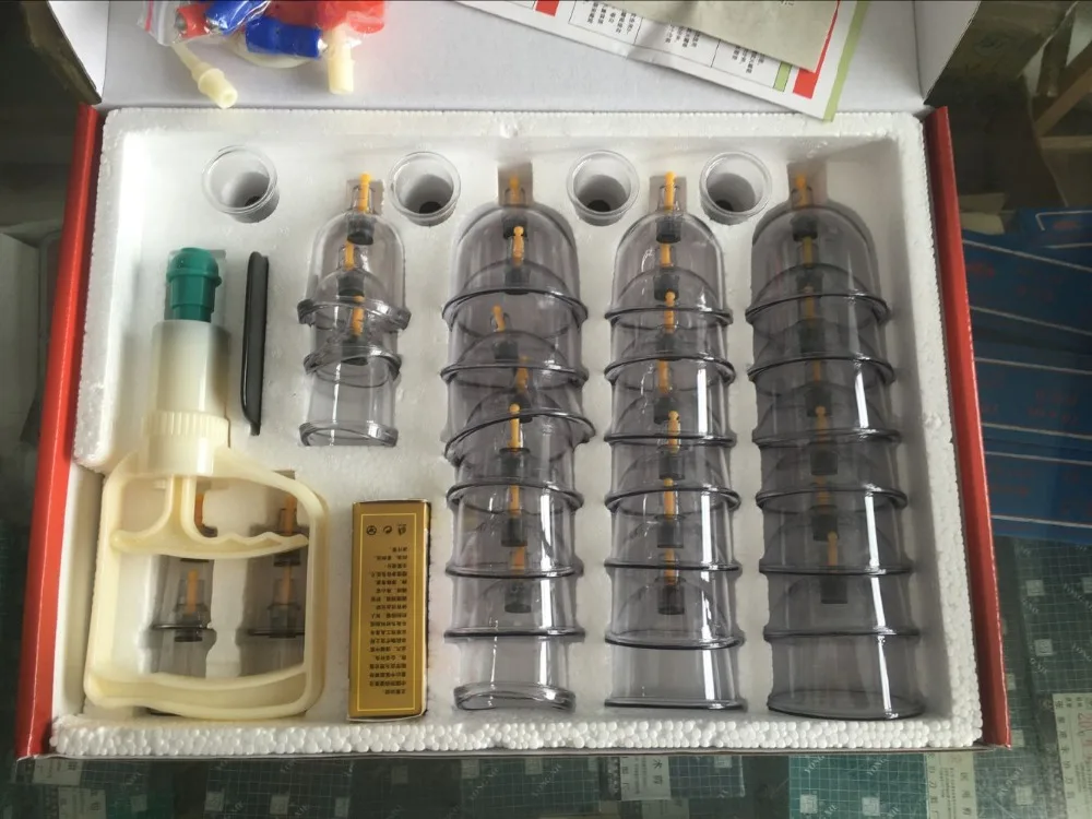 Новый 32 штуки банок китайские вакуумные чашки комплект для постановки вытащить