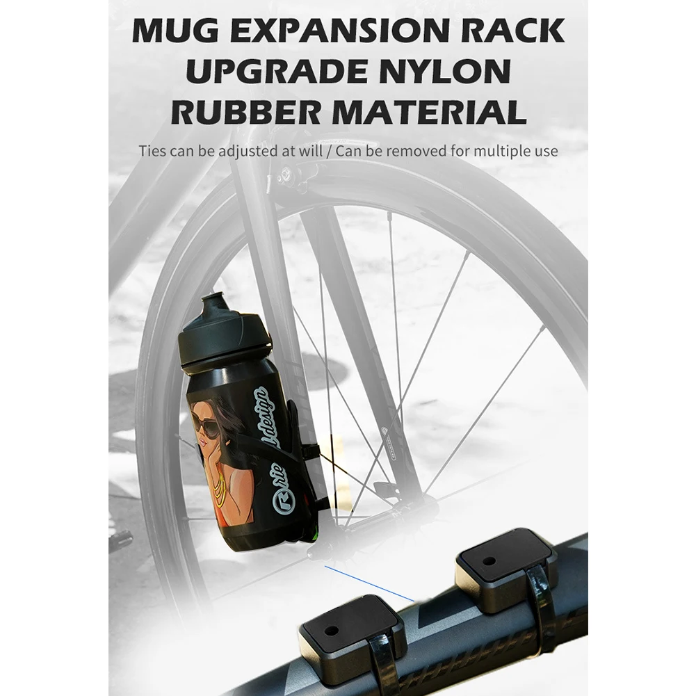 

Folding Bike Water Bottle Mount Cage Stand Base Bottle Rack Adapter Clamp MTB Road Bike Handlebar Holder Rack Accessories
