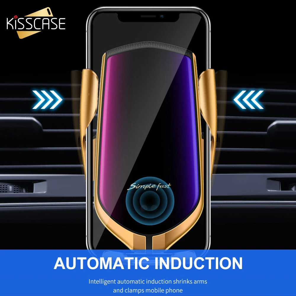 floveme car air vent clamping qi mobile phone holder 10w mobile phone wireless charger infrared sensor holder for iphone samsung free global shipping