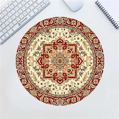 

Round Persian Carpet Small Mouse Pad Gaming Accessories Gabinete PC Gamer Computer Keyboard Desk Mat Rubber Laptop CSGO Mousepad