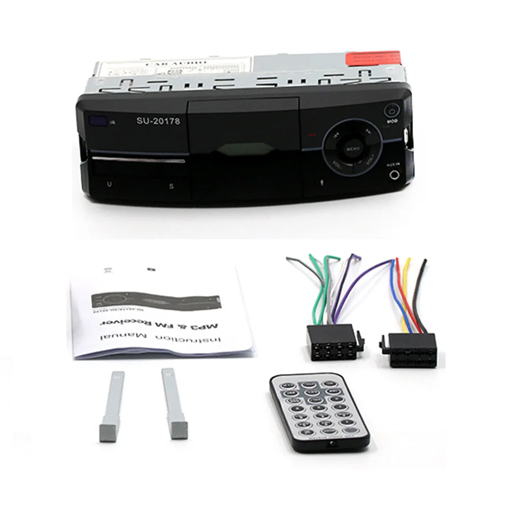 Автомагнитола 1 Din стерео плеер Bluetooth Mp3 Usb AUX FM TF s Para Autos Con Pantalla Oto Teypleri Auto|MP3-плеер