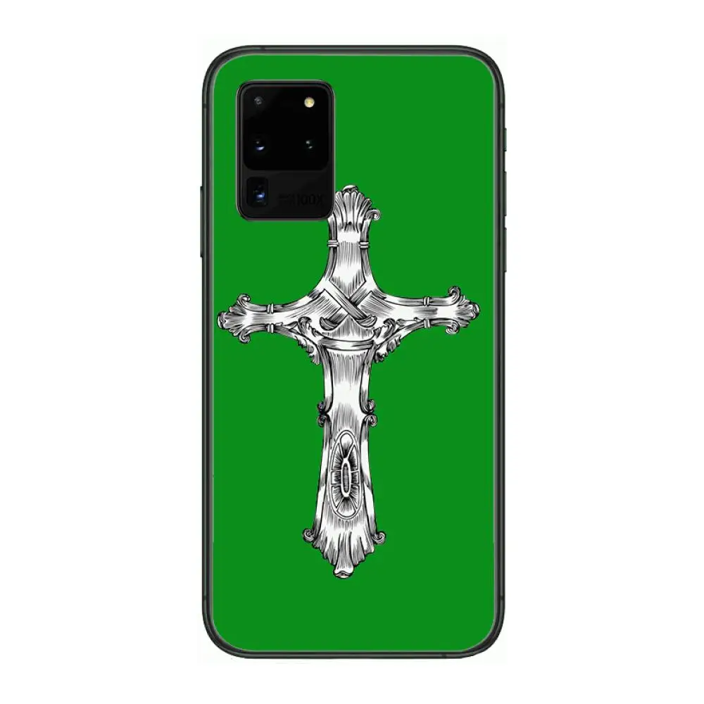 

Christian Jesus cross Case Phone cover hull For SamSung Galaxy S 6 7 8 9 10 20 21 Plus Edge E note 5G Lite Ultra black soft bu