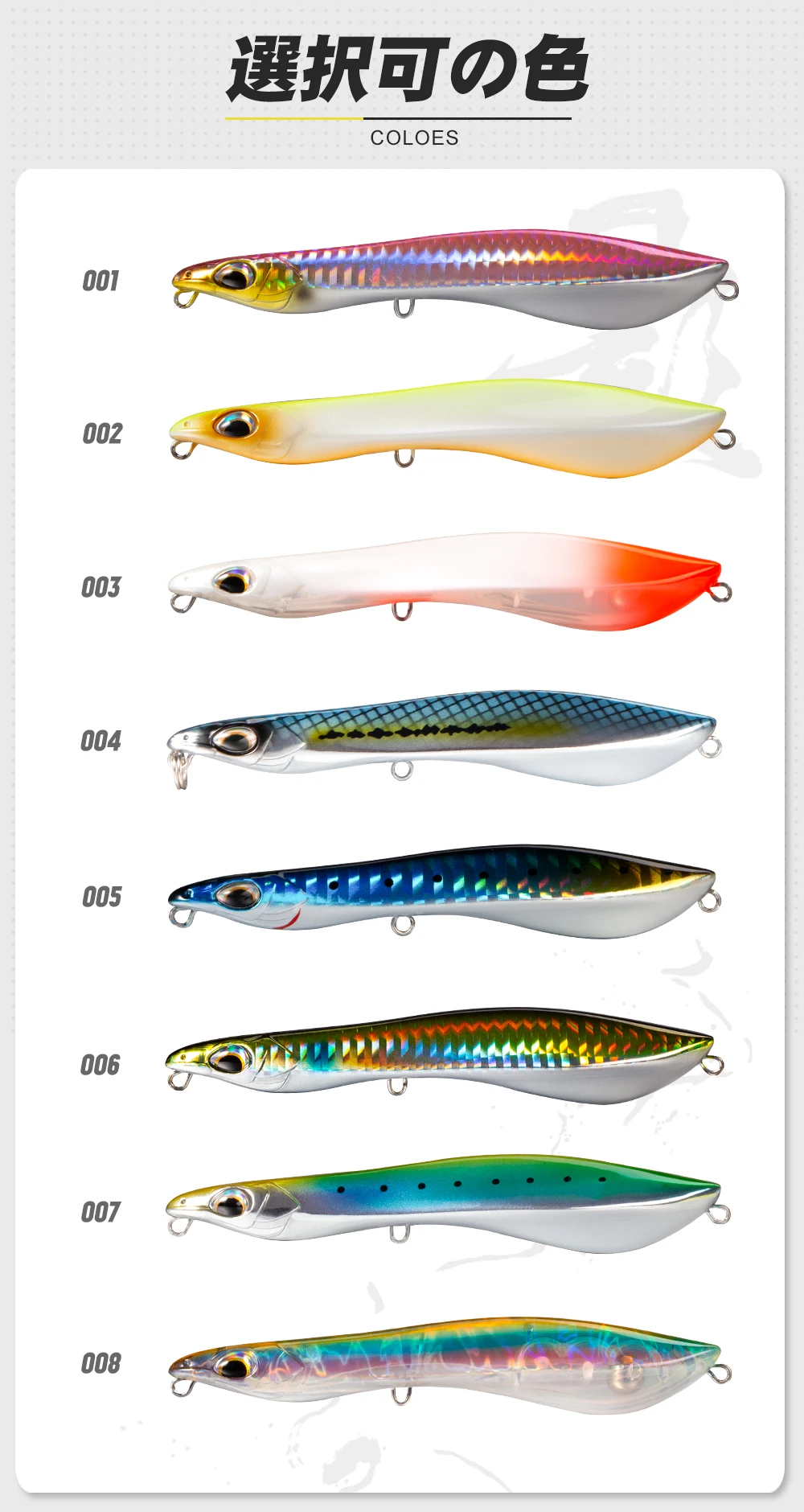 D1 Poppers Lure wtd Long Casting 80MM5.2g Floating 115MM 15.2G /21.3g Pencil Bait Saltwater Freshwater Snakehead of Pike Fishing D1 Poppers Lure wtd Long Casting 80MM5.2g Floating 115MM 15.2G /21.3g Pencil Bait Saltwater Freshwater Snakehead of Pike Fishing