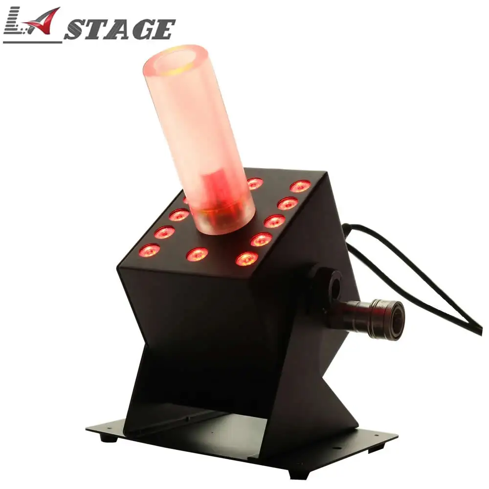 

Бесплатная доставка молочно-белая Колонка 12x3 Вт RGB Led CO2 струйная машина легкая Регулируемая сценическая пушка Co2 пистолет туманный бластер